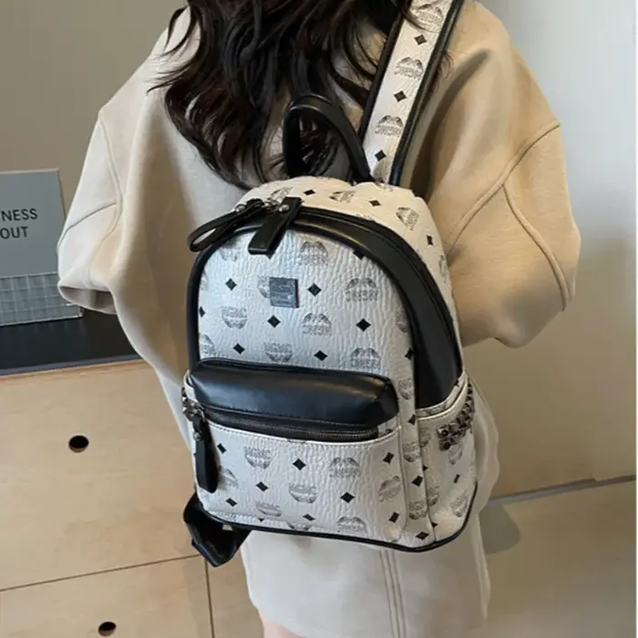 Sac à dos imprimé rétro pour femmes