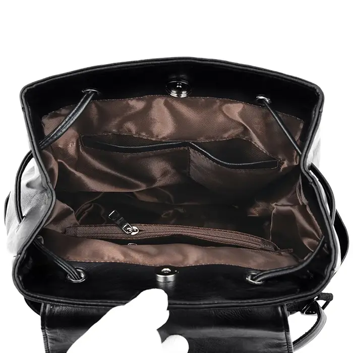 Sac à dos antivol en cuir de grande capacité pour femme