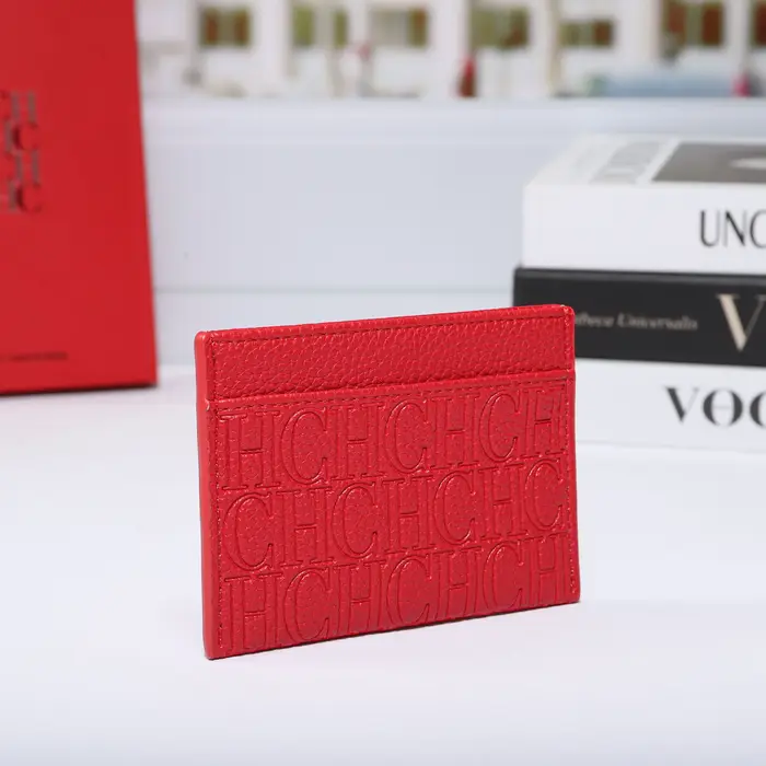 Porte-cartes en cuir PU gaufré CH