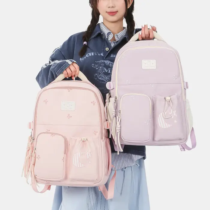 Nouveau sac d'école orthopédique minimaliste pour les élèves du collège