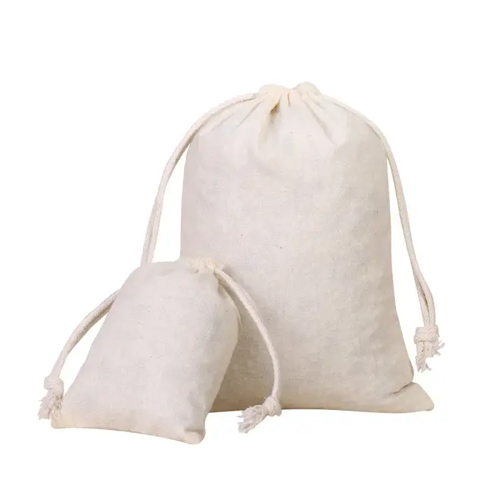10 pièces sacs en coton cadeau pochette à cordon boîte-cadeau
