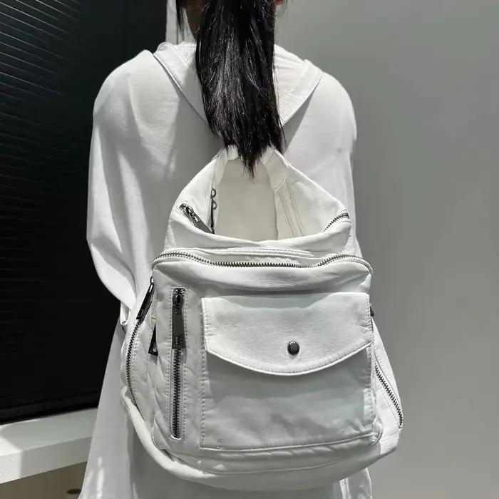 Sac à dos rétro multi-poches pour femme
