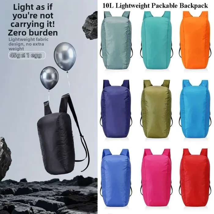 Nouveau sac à dos pliable de 10 L