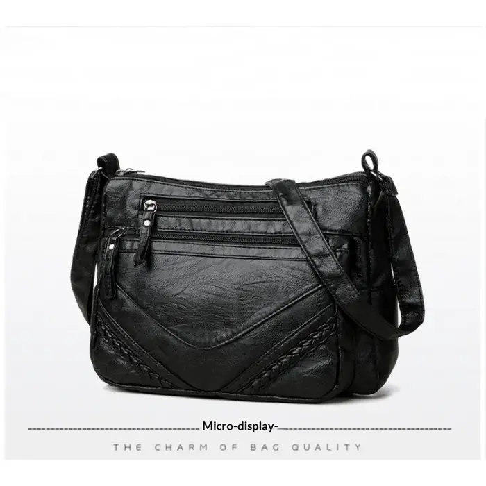Sac bandoulière pour femme en cuir souple lavé