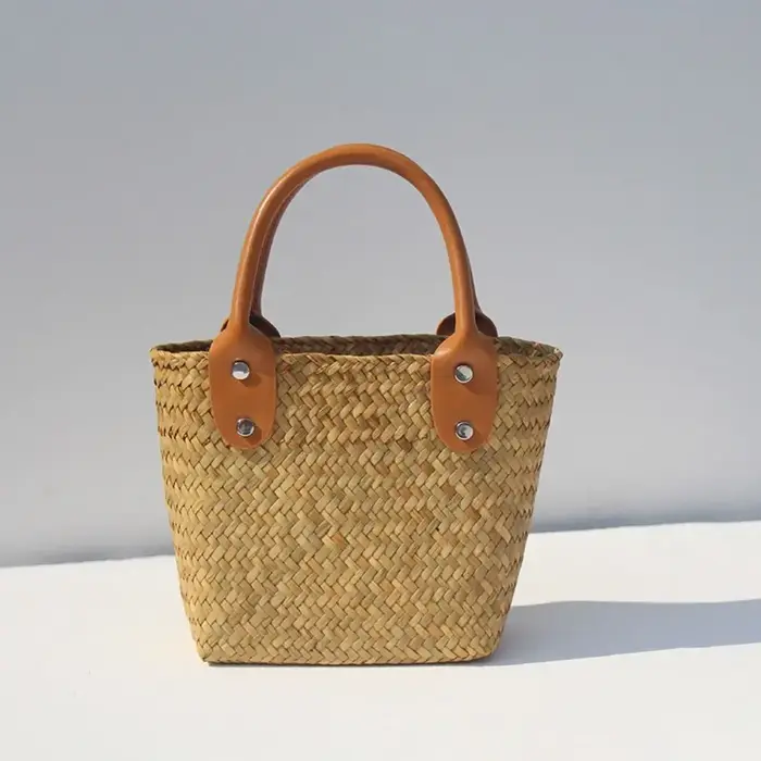 Sac à main tissé en paille pour femme