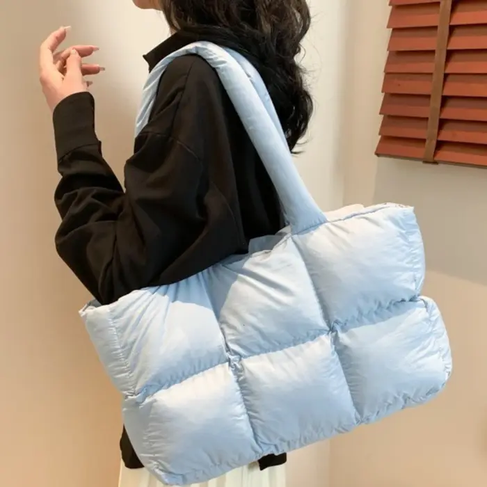 Sacs à main fourre-tout matelassés à carreaux pour femmes