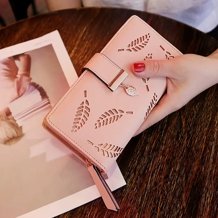 Femmes portefeuille en cuir PU sac à main femme Long