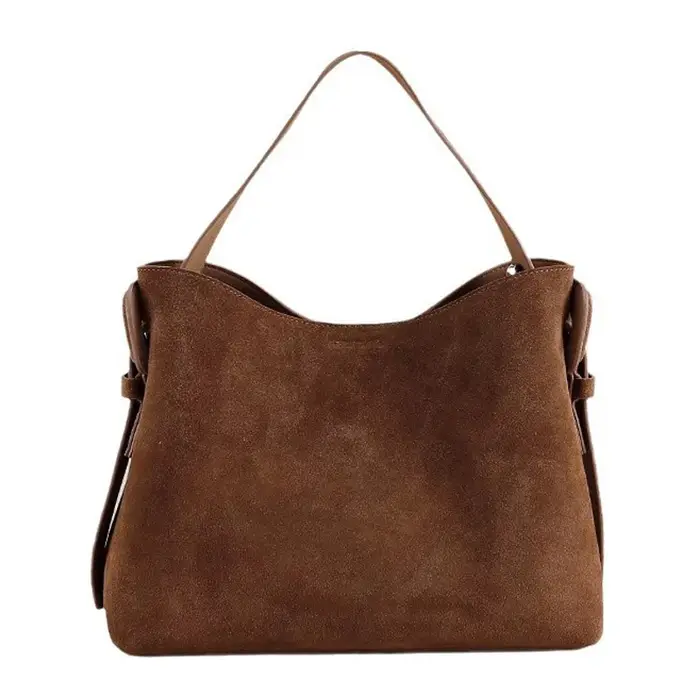 Daim peau de vache mode ladeis épaule croix marron sacs de luxe concepteur femmes café