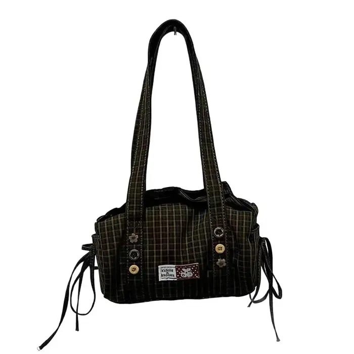 Sac à main à carreaux Orange Girl 2026