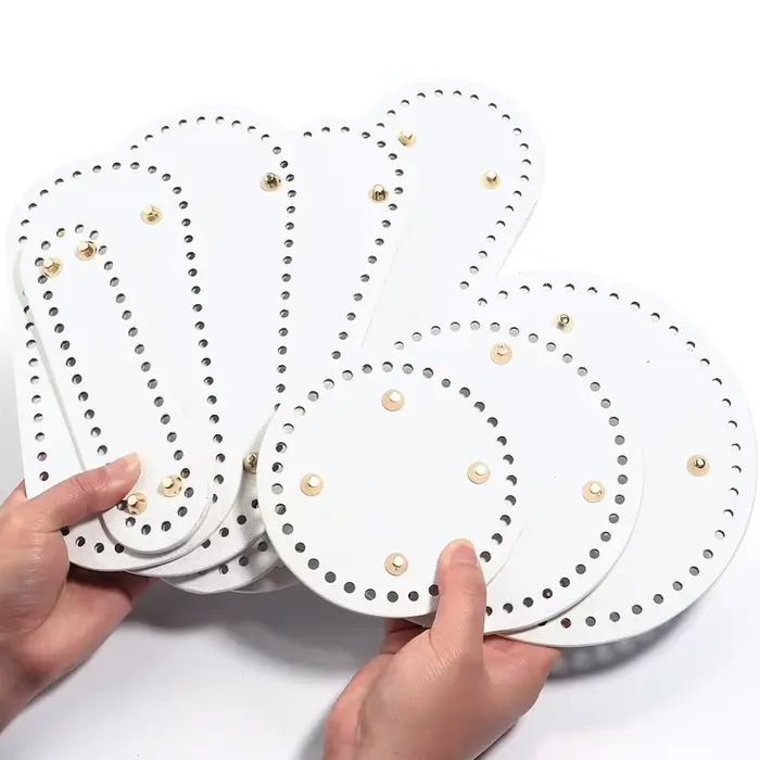 12 /15 /18cm sac rond bas Shaper Rivets sac Crochet tissé à la main bricolage pour coussin fait