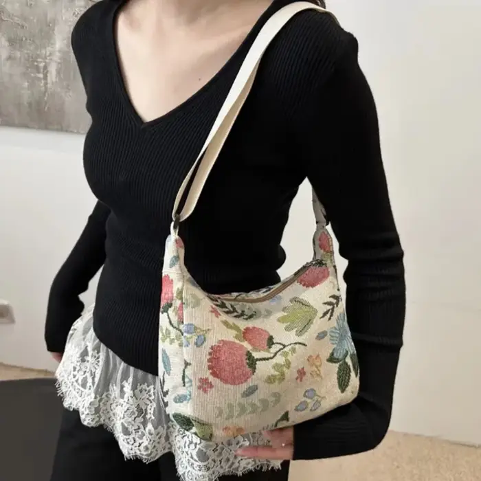 Sacs à bandoulière imprimés littéraires Vintage pour femmes