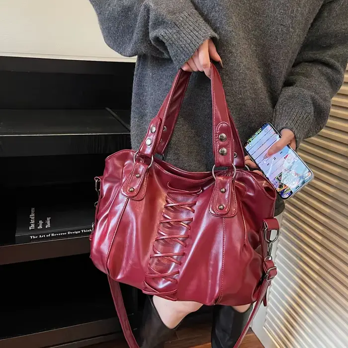 Sac à bandoulière café Vintage haut de gamme pour femme
