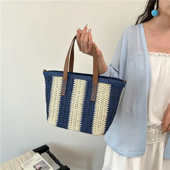Sac en paille tressé à la main pour femme