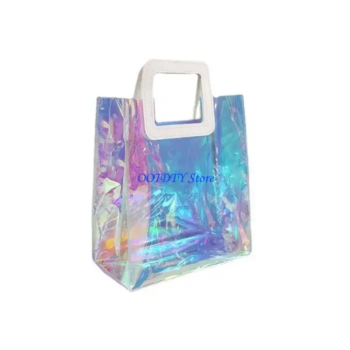 Fourre-tout transparent holographique arc-en-ciel 367A