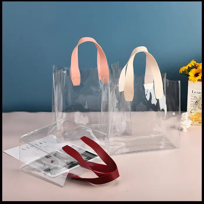 Fourre-tout en PVC transparent de grande capacité
