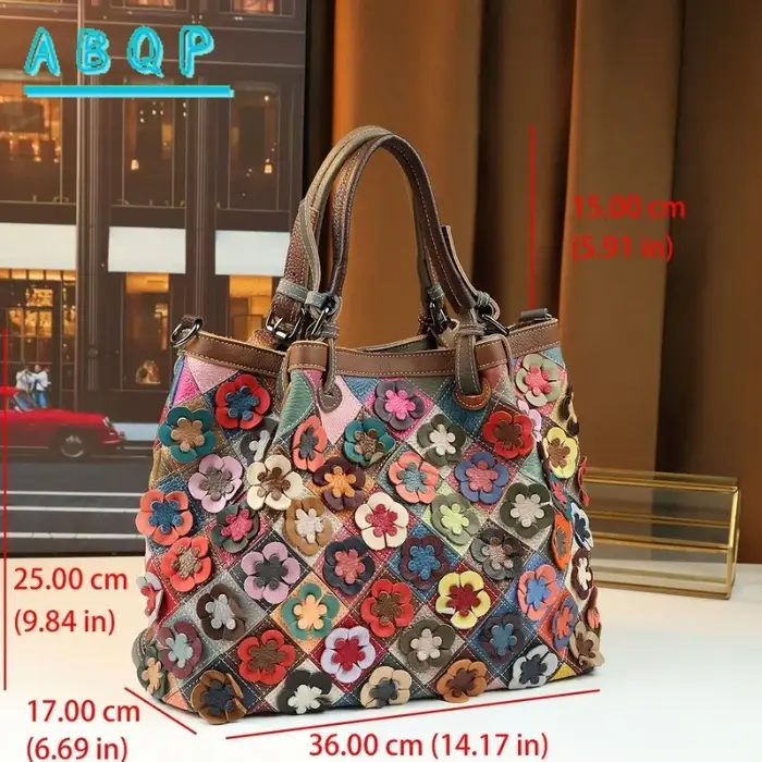 ABQP Nouveau sac à main pour femme en cuir véritable