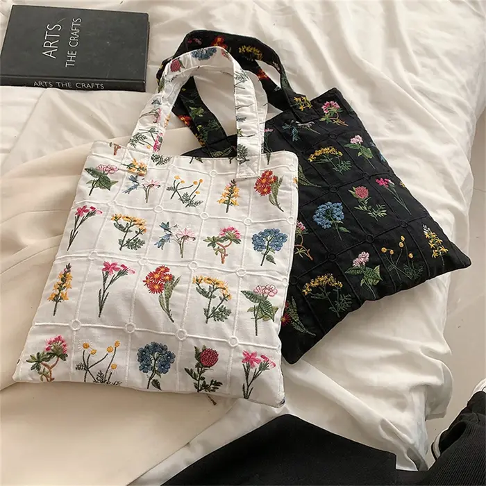 Sacs pour femmes de haute qualité, sacs à main brodés, sacs à main décontractés pour femmes, sacs à main vintage pour filles