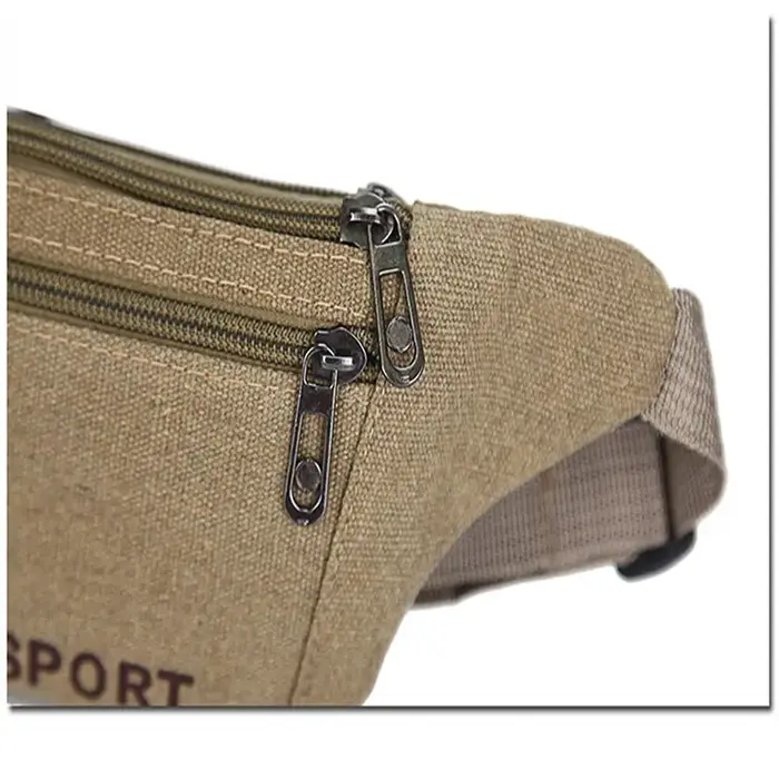 Sac banane en toile pour homme