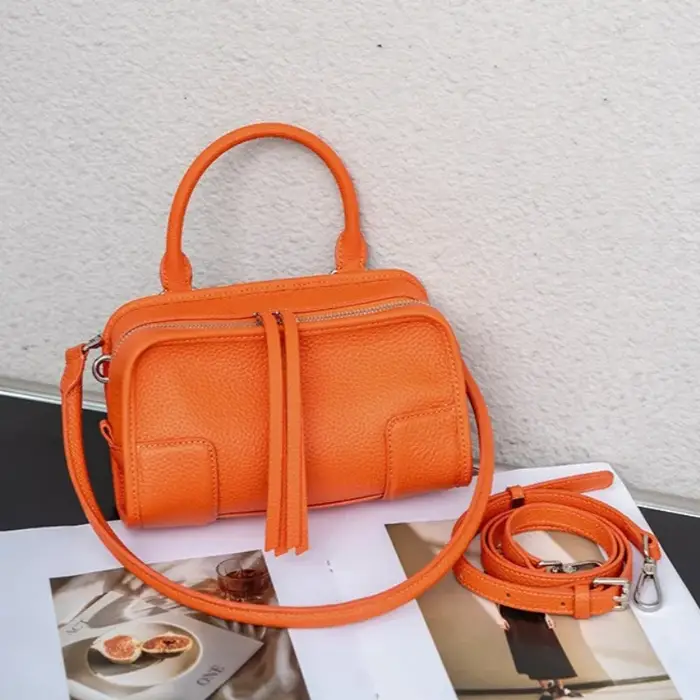 Sac à main de luxe en cuir véritable pour femme