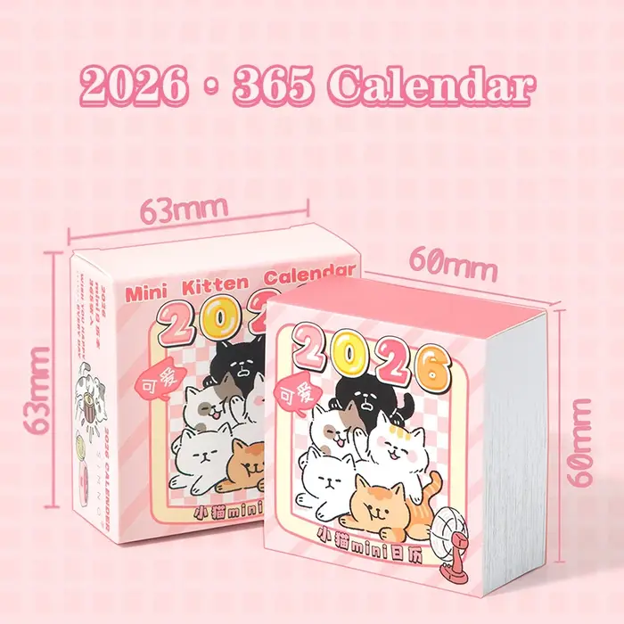 Mini calendrier planificateur quotidien 365 jours