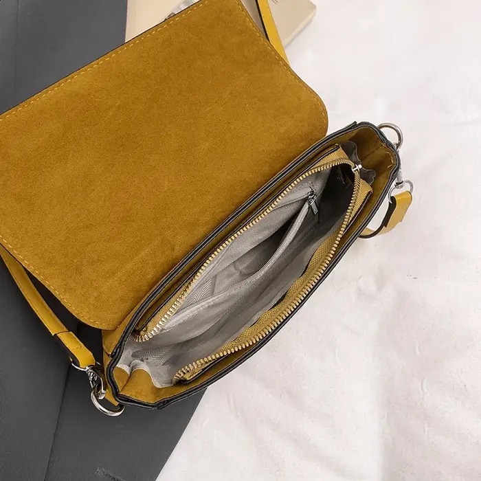 Sac à bandoulière Vintage en cuir suédé pour femmes