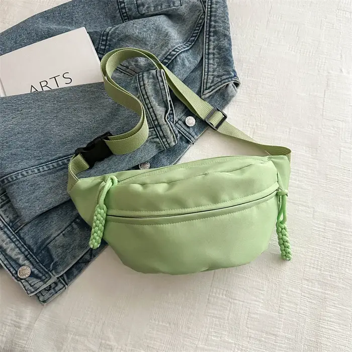 Sac de taille en toile demi-lune pour femme, sacs de poitrine, sac à bandoulière, sacs banane décont