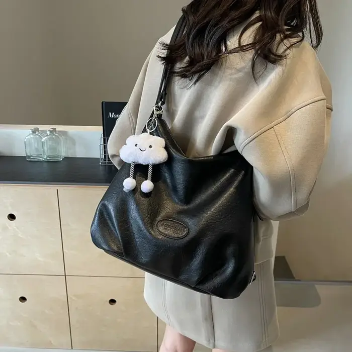 Grande capacité banlieue Vintage décontracté rue Sle unique épaule femmes sac fourre-tout voyage Bapa doux sacs à main