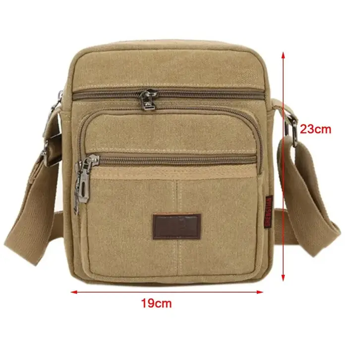 Sac à bandoulière rétro en toile pour hommes