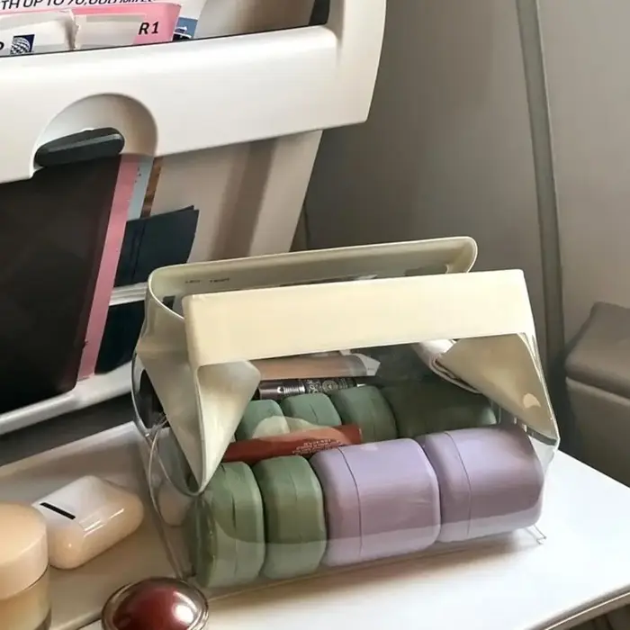 Sacs de toilette transparents à fermeture magnétique