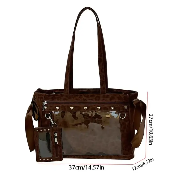 Sac à main Harajuku Y2K Ulzzang Ita Bag avec nœuds et rivets