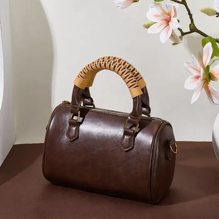 Lot de 2 protège-poignées de sac à main en cuir souple