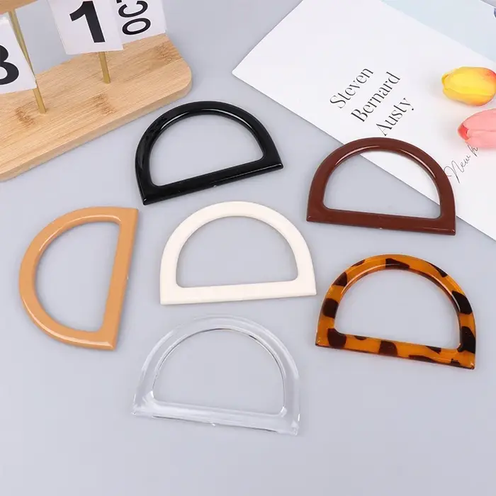 2 pièces poignées de sac en forme de D bricolage remplacement sac à main fourre-tout