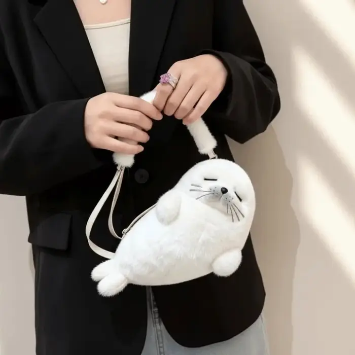 Sac à bandoulière créatif et mignon en forme de phoque