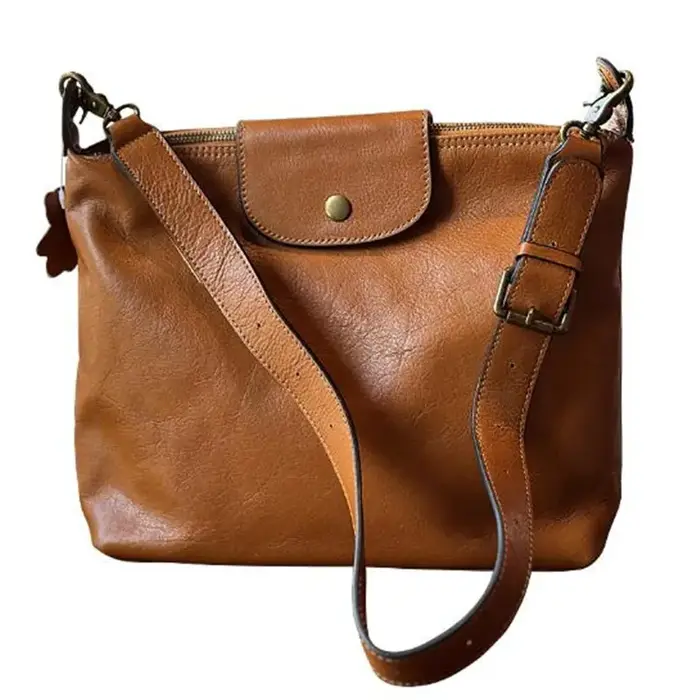 Sac à main pour femme en cuir de vachette tanné végétal vintage 2026