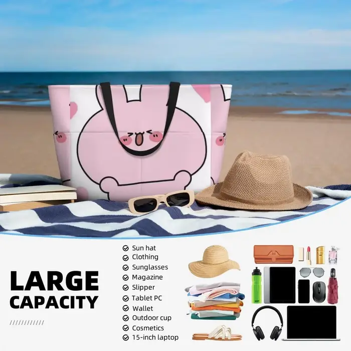 Sac fourre-tout de plage Fun Asamimichaan Cute Asamimi