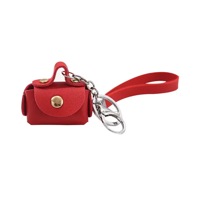 Mini porte-clés portefeuille en cuir PU