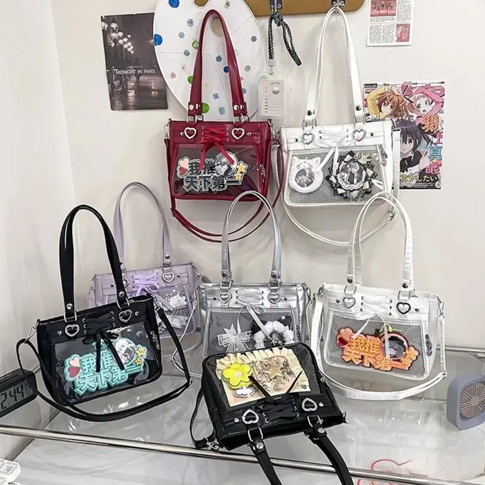 Sac bandoulière Ita Bag rouge petit format Italife avec ruban