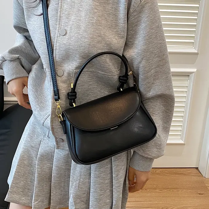 Petit sac fourre-tout élégant en cuir PU pour femmes