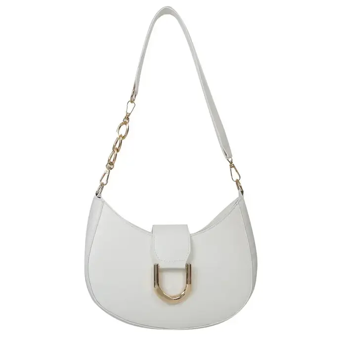 Sac à bandoulière tendance en cuir Pu pour femmes, sac à main élégant sous les bras avec fermeture à