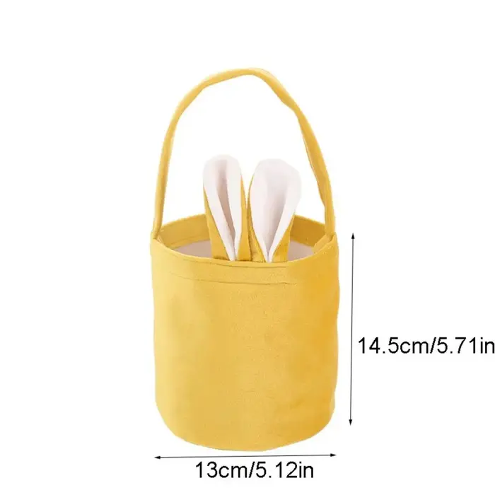 Sac fourre-tout simple en tissu avec oreilles de lapin de Pâques