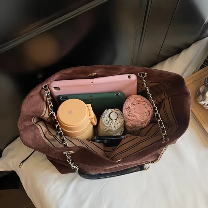 Sac à bandoulière en daim pour femmes