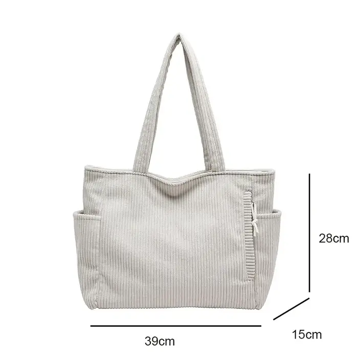 Sac à main quotidien en velours côtelé