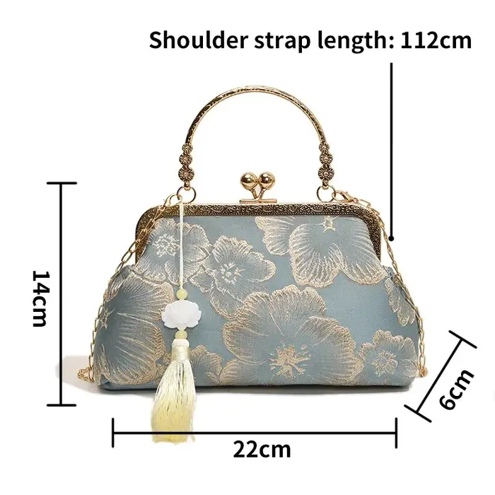 Sac à bandoulière brodé de Style chinois