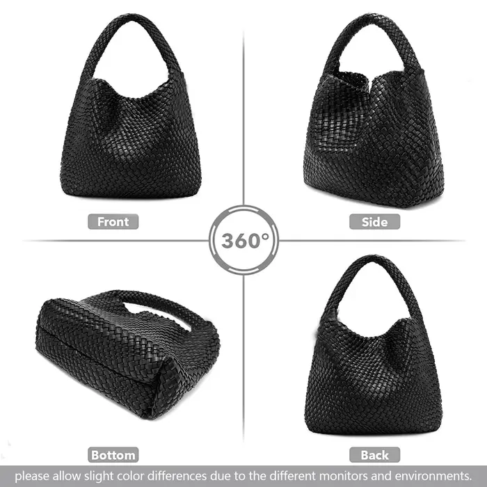 Sac fourre-tout tissé en cuir souple pour femme, grand sac à main, sac de travail initié, été, plage