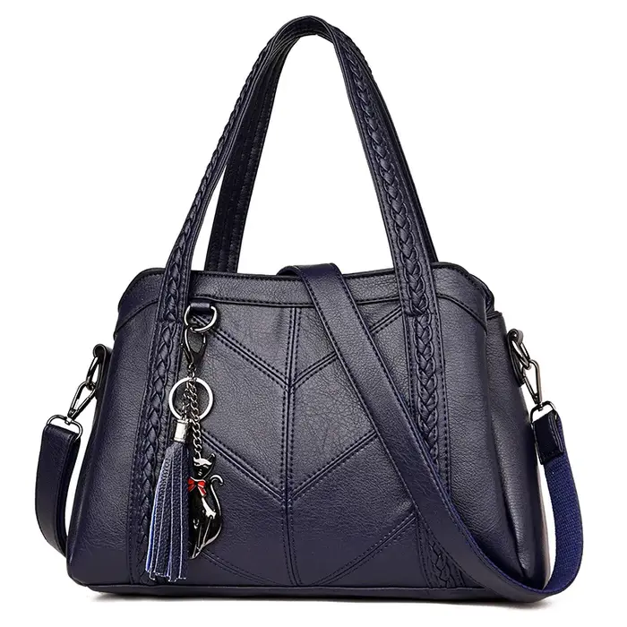 Sac A Main en cuir PU souple pour femme, sacs à main de luxe pour femme, sac à bandoulière pompon, f