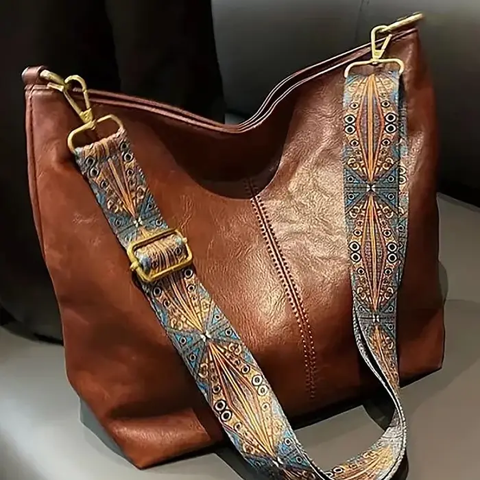Sac à bandoulière solide vintage pour femme