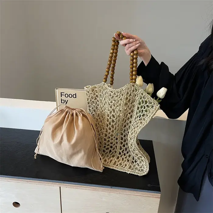Sac à Main en Paille de Style Bohème