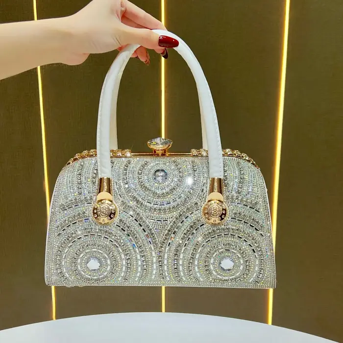 Nouveau Sac de Soirée de Luxe Incrusté de Diamants Scintillants, Tendance Mode, Sac à Bandoulière po