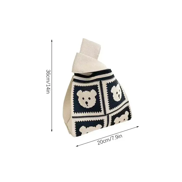 Mini sac de poignet à nœud pour femmes