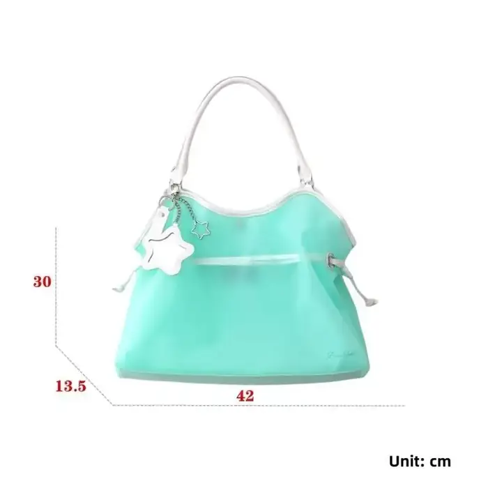 Sac à main transparent en PVC couleur bonbon